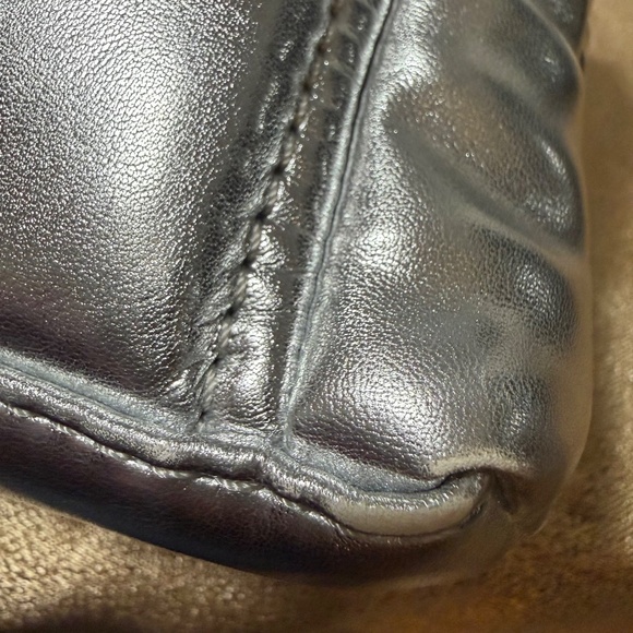 Jason Wu Quilted Vegan Leather Metallic Silver Small Crossbody Bag - Picture 9 of 10